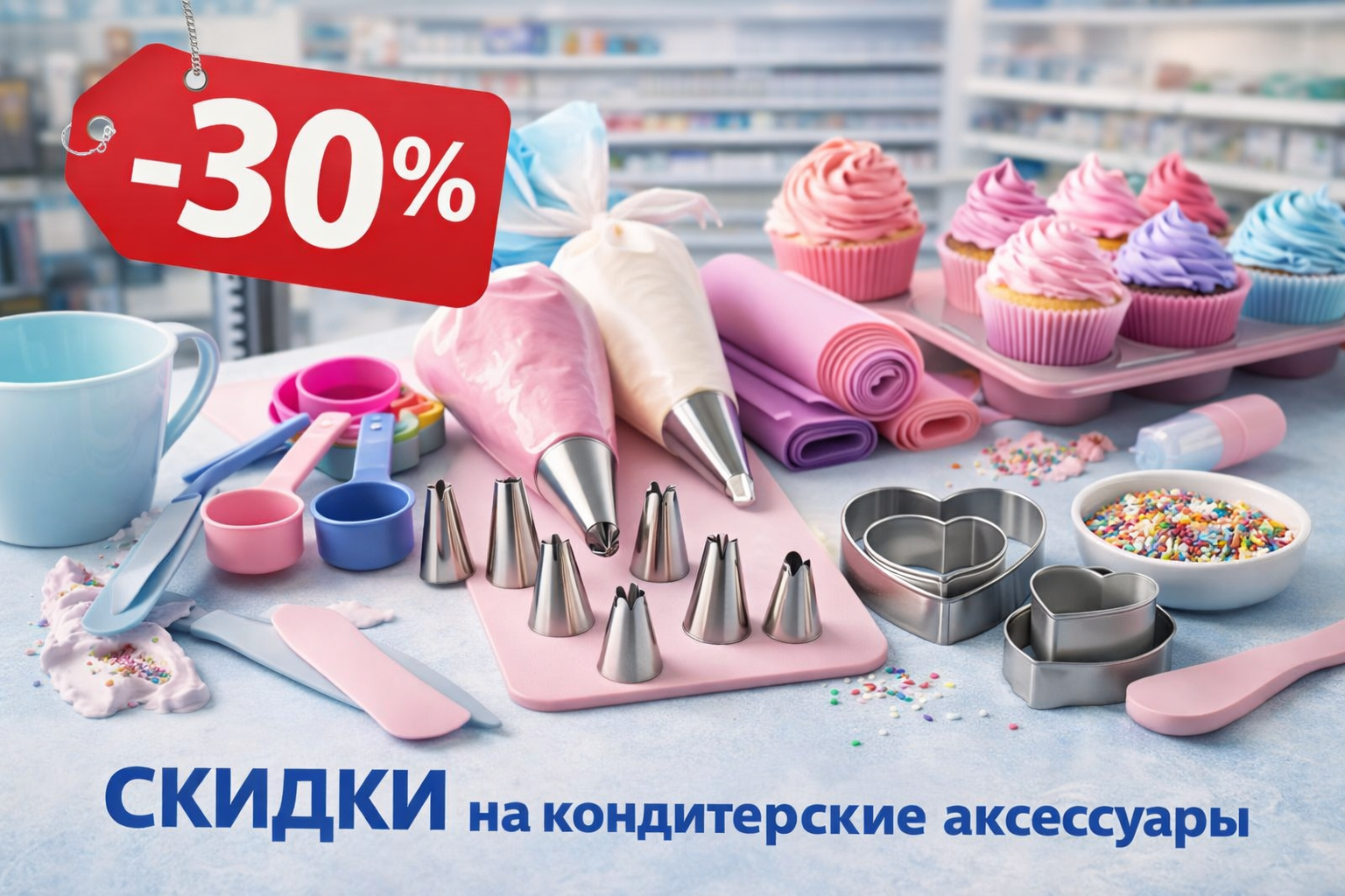 Скидки на кондитерские аксессуары