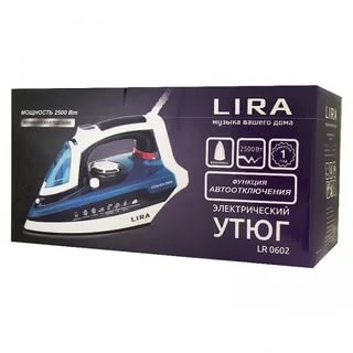 Утюг LIRA LR 0602 электрический, с керамическим покрытием, мощность 2500 Вт, уп.10 шт., LR0602