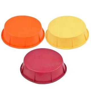 Форма силиконовая d20x5,5см, круглая, 3 цвета