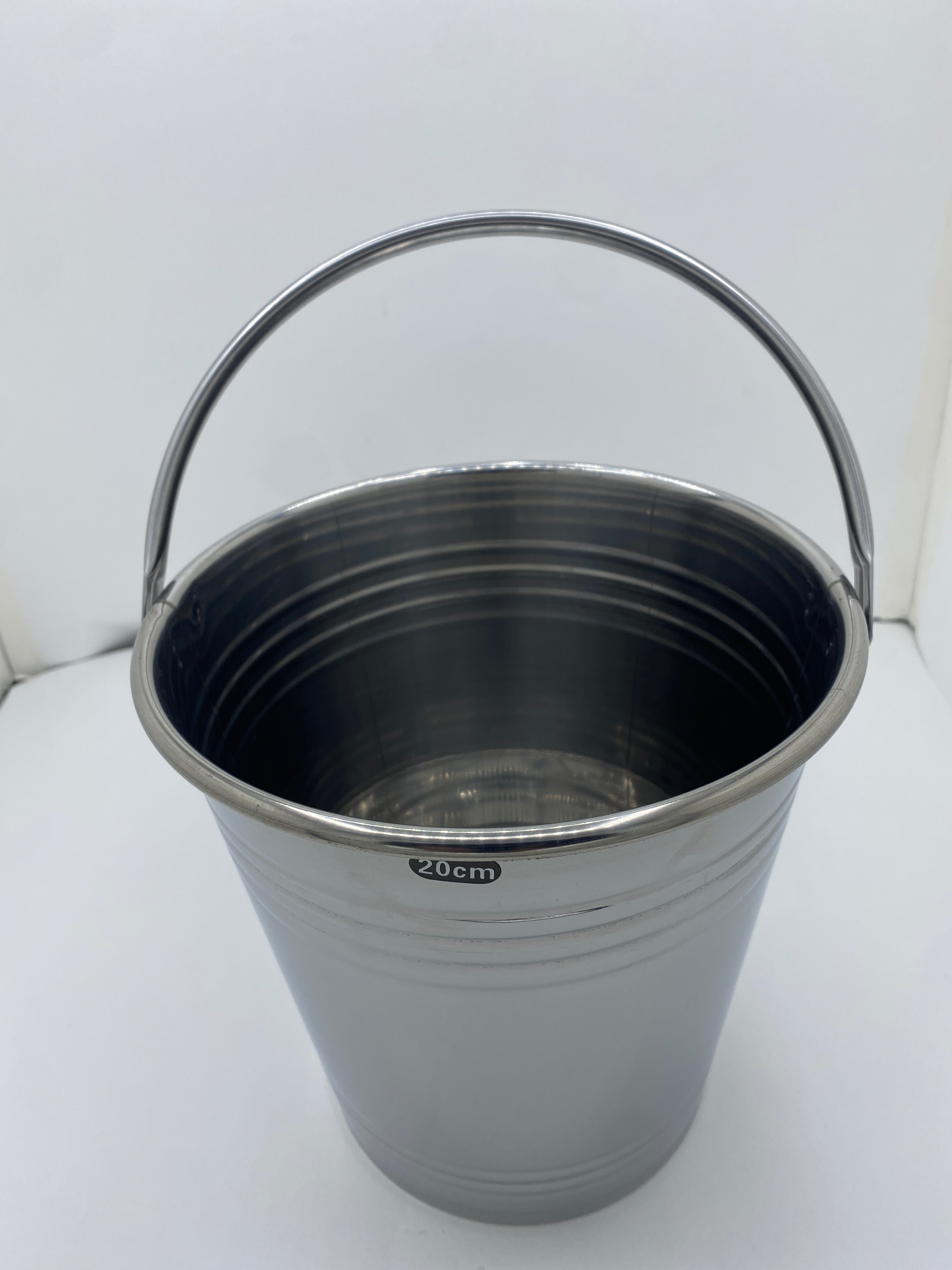 Ведро из нержавеющей стали с ручкой 20см BH-20CM-VR 72шт