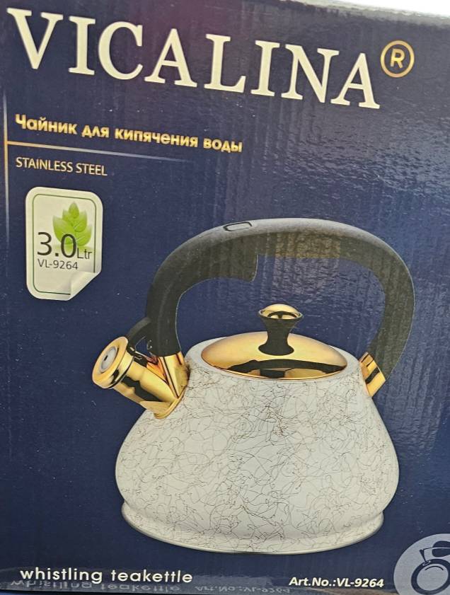 Чайник из нержавеющей стали VICALINA 3,0л VL-9264 (12шт)