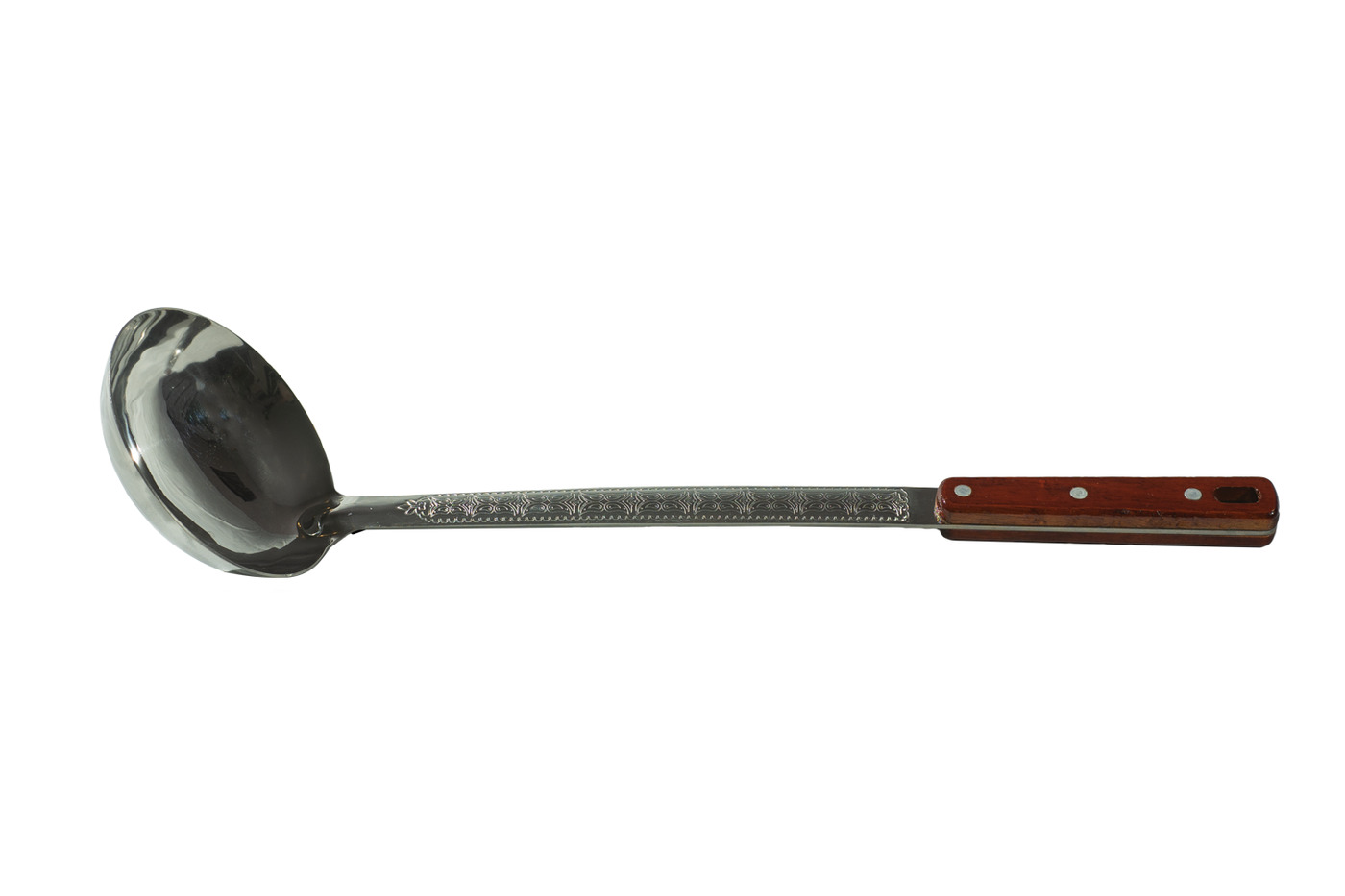 Половник кухонный с деревянной ручкой с рисунком - BH-31-5 (120шт) BH-AH8-40