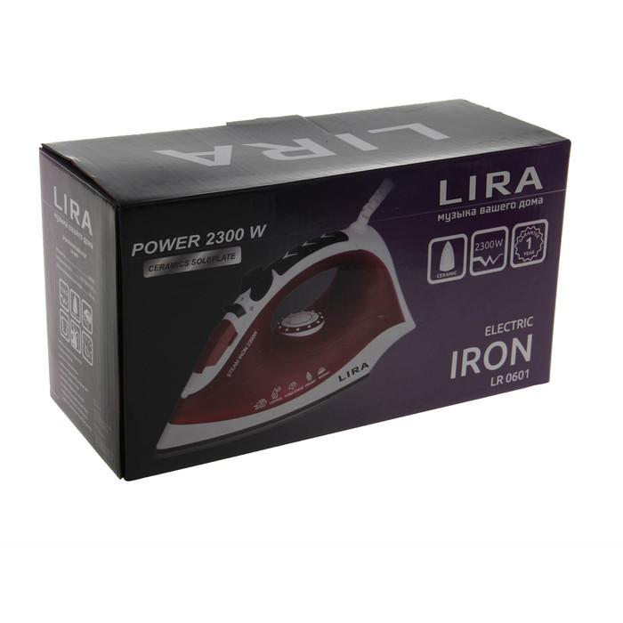 Утюг LIRA LR 0601 электрический, 2300 Вт., LR0601