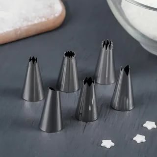 Кондитерский мешок с шестью насадками - 509-X22